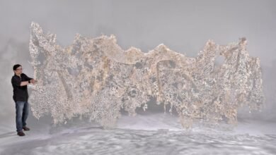 Artist Ravikumar Kashi’s works bring a layered depth to paper