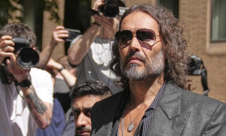 Russell Brand pleads not guilty to charges of rape and sexual assault in London court